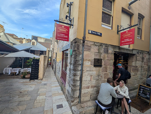 Exterior signage for Chateau Tanunda on Nurses Walk in The Rocks